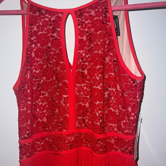 Red Gown- Holiday/Wedding Guest Dress - Picture 3 of 3